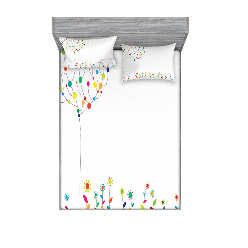 Microfiber Sheet Set, Queen Sheet Set with Fitted Sheet