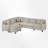 Upholstered L-Shaped Sectional With A Movable Ottoman-1288539924