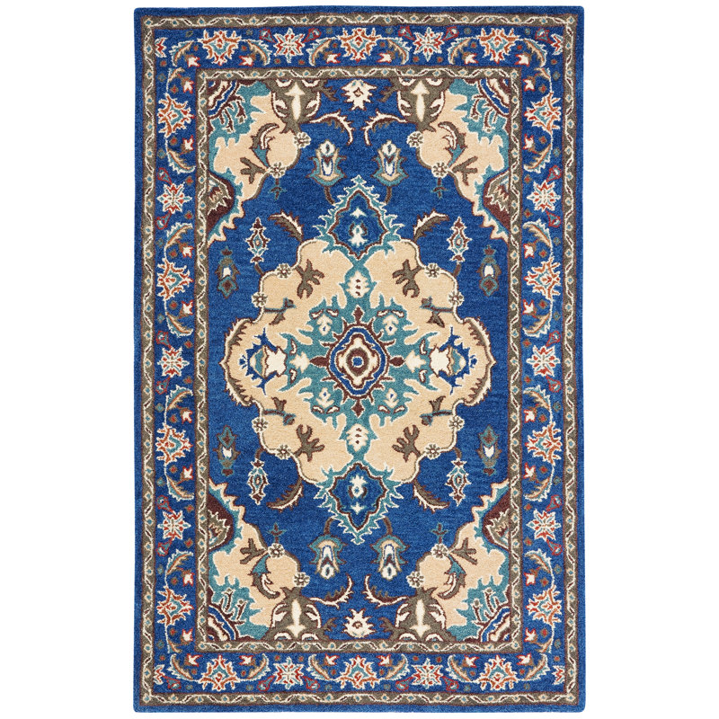 Tapis oriental en laine touffeté à la main Scottsburg, Rectangle 3 pi x 5 pi