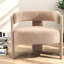 Chaises d'appoint en velours, style Mid-Century moderne en bois confortable pour le bureau personnel
