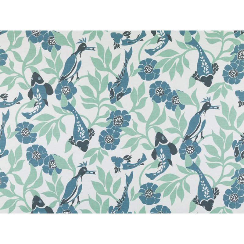 Tissu Whimsy Garden Sardinia, Vert de mer