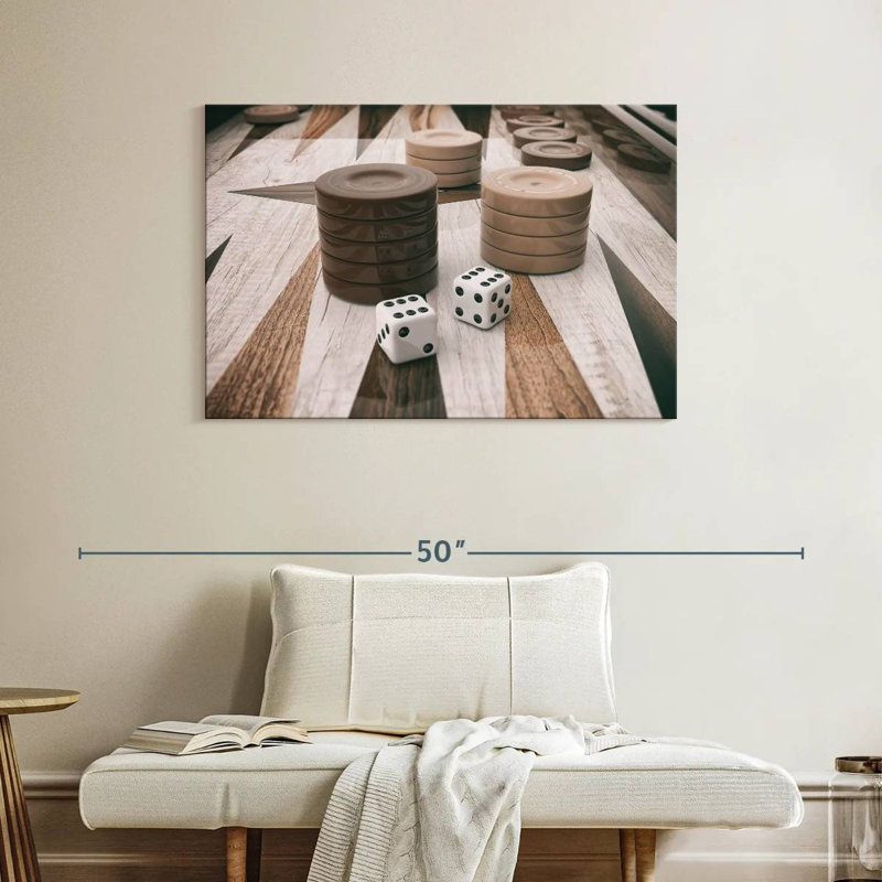 Senne Wooden Backgammon Board, 26" H x 39" W