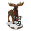 Ornement de Noël orignal suspendu festif élan cerf guirlande de lumières colorées