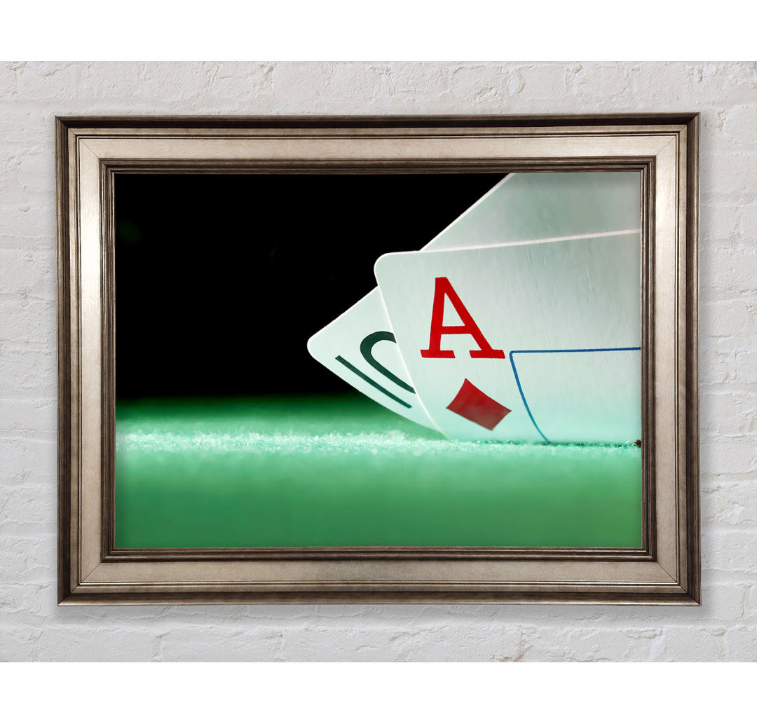 Poker Hand - Einzelner Bilderrahmen Kunstdrucke