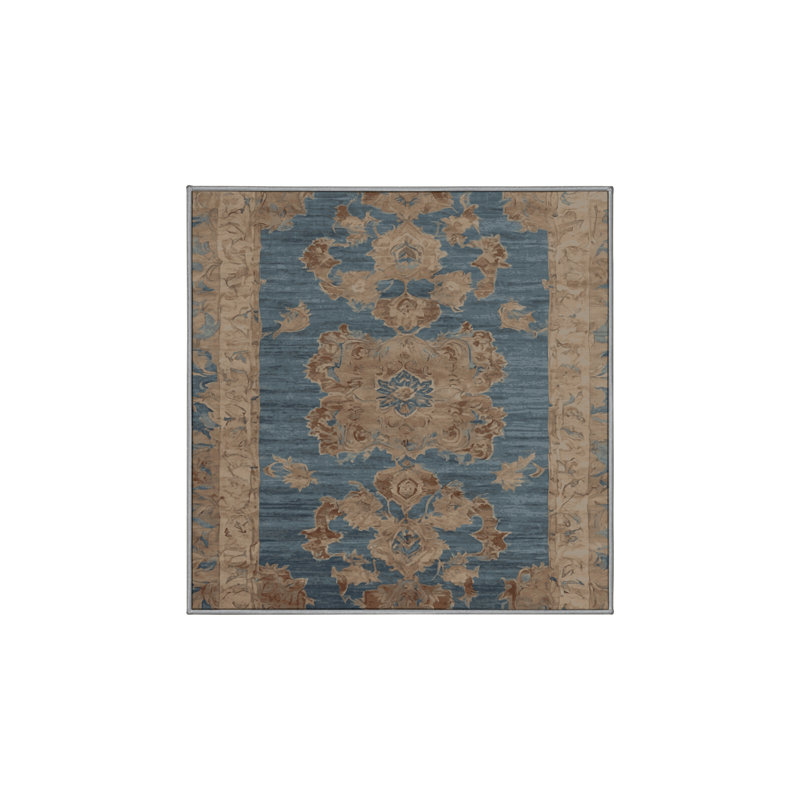Tapis gris lavable à la machine GSIX03587, Carré 4 pi