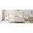 King Bed Frame with Adjustable Headboard, Velvet Upholstered Platform King Size Bed Frame, Vertical Channel Tufted, Strong Wooden Slats, No Box Spring Needed, Easy Assembly, Beige-118103177-118103171