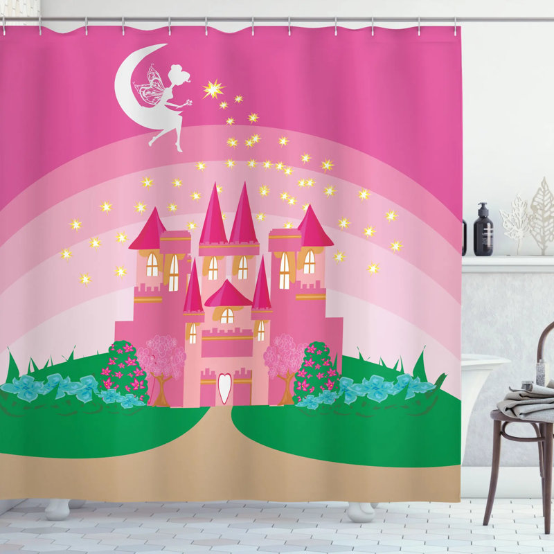 Rideau de douche simple princess castle girly magic conte Rhonda, H 75 po x l 69 po