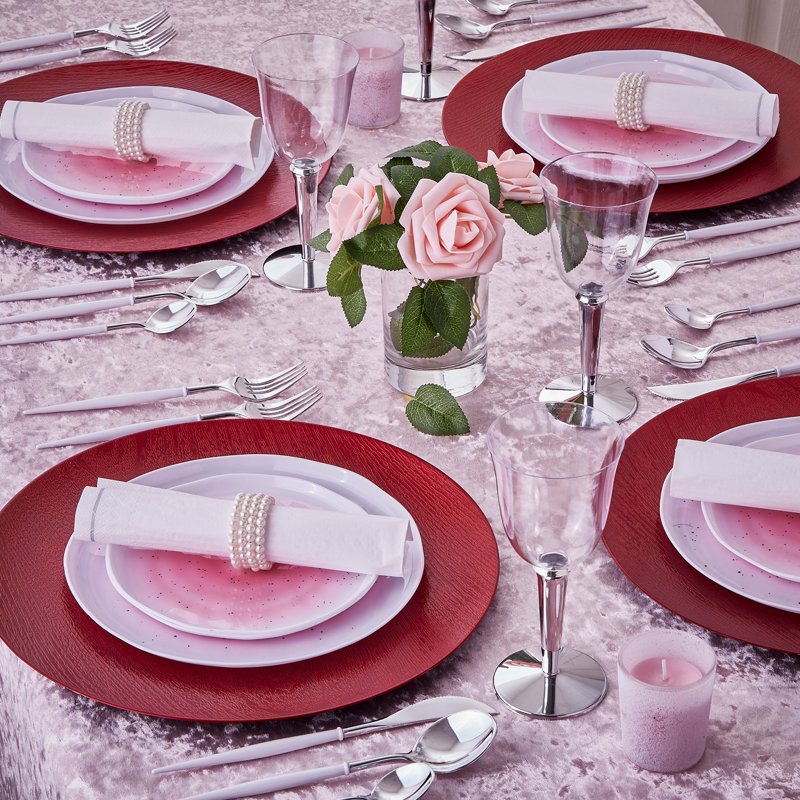 Mini bols à dessert | Assiettes à dessert ovales | Collection Lava | Brume rose | 6 pièces