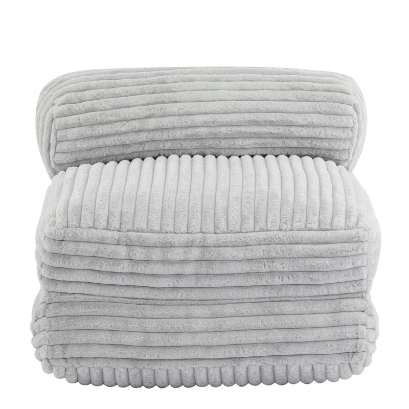 Fauteuil à billes d'intérieur pliable, gris clair