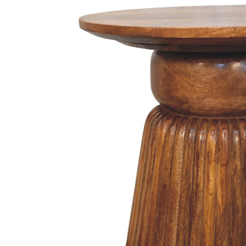 Table d'appoint ronde Amber Oak