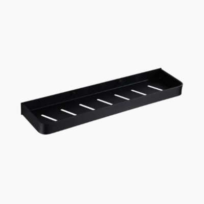 Aluminum Shower Shelf – Black Wall-Mounted Corner Bathroom Storage Rack