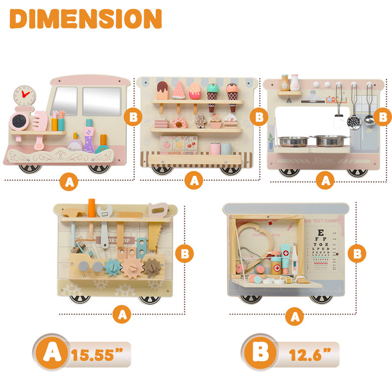 Panneaux de jeu mural 10-en-1 Sensory Jouets