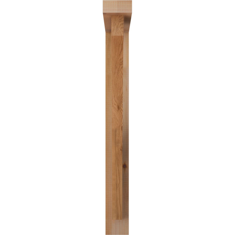 Thorton Block Bracket with Offset Brace, 32 x 24, 3 1/2"W Western Red Cedar (Smooth)
