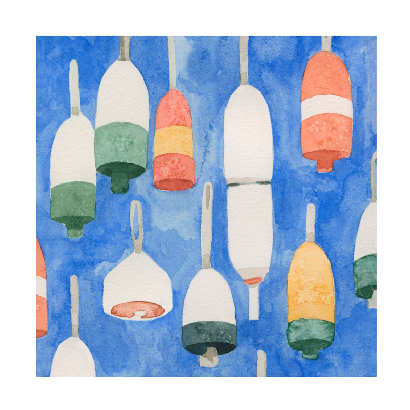 «Emma Salty Ocean Buoys I» par Emma Caroline, H 24 po x l 24 po x P 2 po