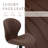  Swivel Upholstered Adjustable Height Bar Counter Stool with Metal Frame-462592258