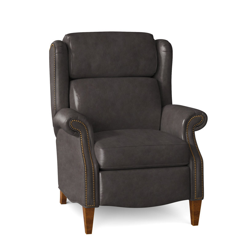 Miller Recliner, French Natural, New Classiques, Rio Mineral Genuine Leather