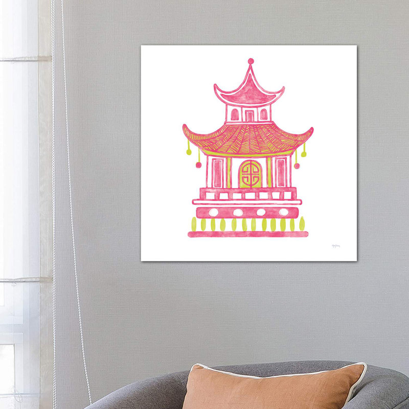 Everyday Chinoiserie II Pink by Mary Urban - Wrapped Canvas Print, 66.04 cm H x 66.04 cm W x 1.91 cm D