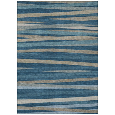  Machine Washable Indoor/Outdoor Chantille ACN997 Gray Area Rug