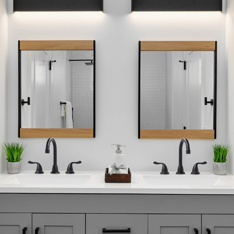 2-handle Bathroom Faucet with Drain Assembly, Matte Black
