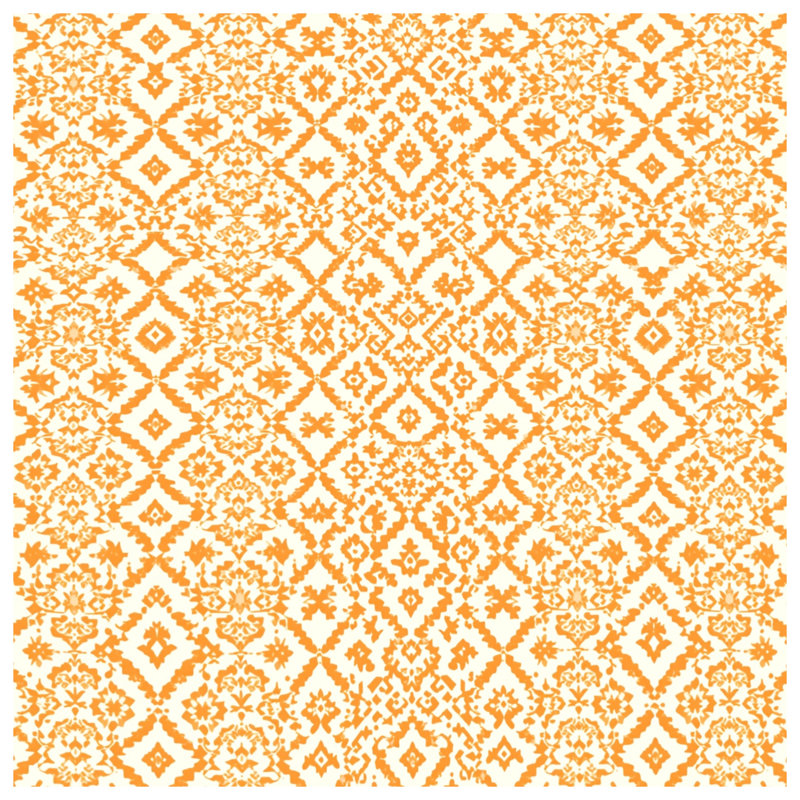 Orange Ikat Pattern Duvet Covers, King