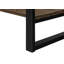 Table basse, accent, cocktail, rectangulaire, salon, L 48 po, métal stratifié brun, contemporain, moderne
