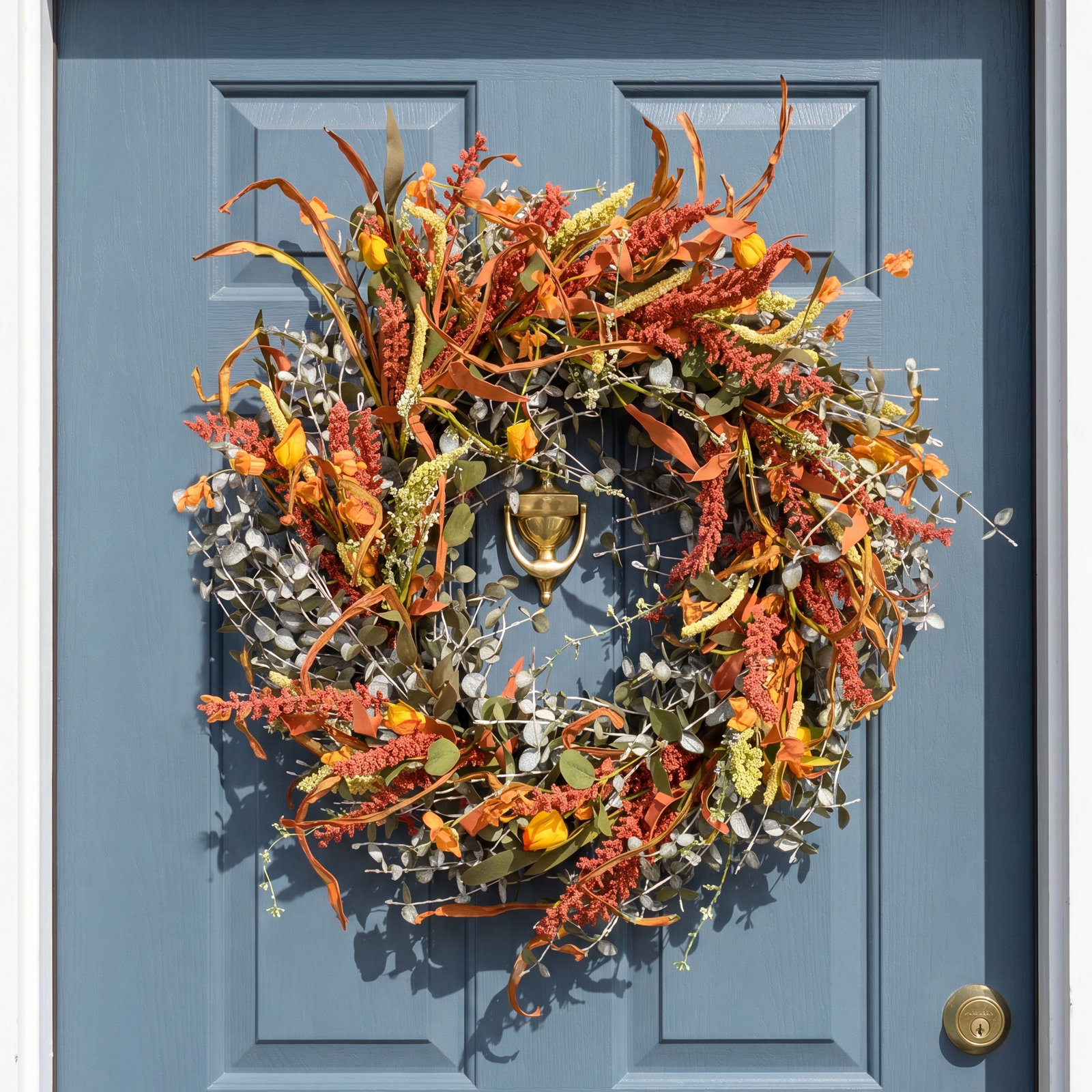 24" Handcrafted Eucalyptus Thanksgiving Wreath