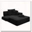 Chaise longue en velours côtelé avec 3 coussins-40815532