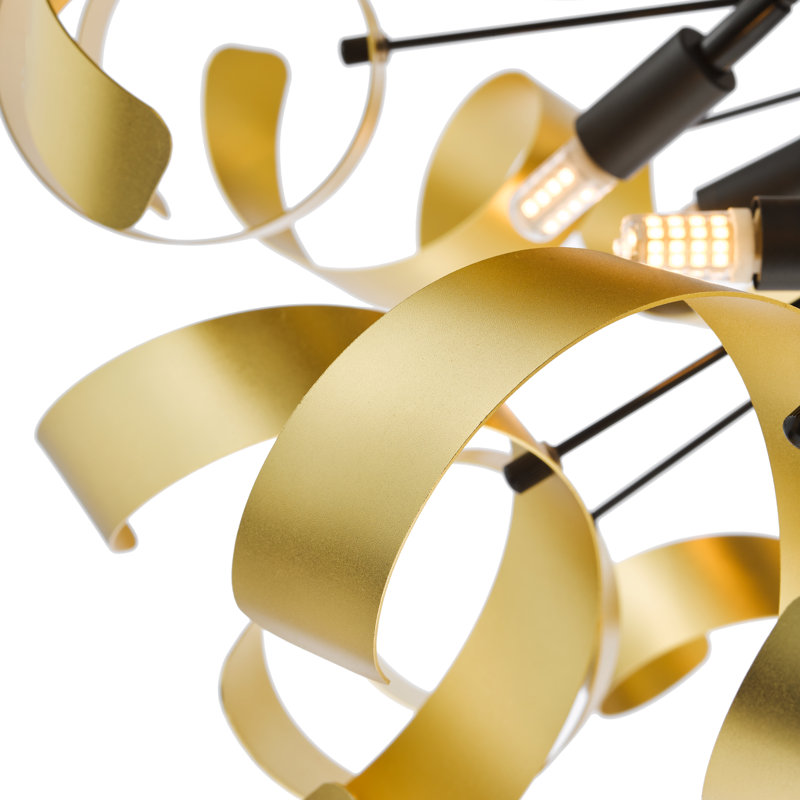 - Light Pendant, Matt Black, 12 Lights, 277cm H x 57cm W x 57cm D