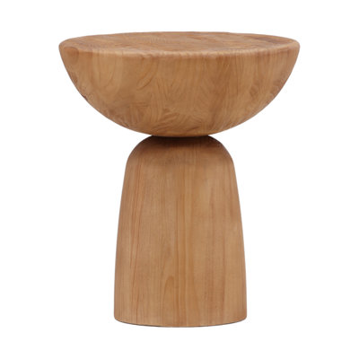 Balak Solid Wood Pedestal End Table