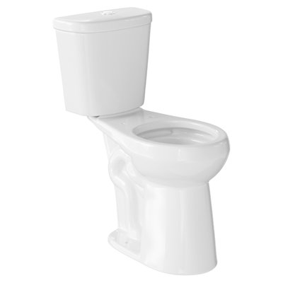 Two-Piece Toilets Excludes Cover Plate with Soft-Close Seat for Bathrooms (without Lid)