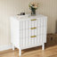 Commode 3 tiroirs avec panneau cannelé-430585834