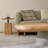 Microcement ash wood solid wood coffee table