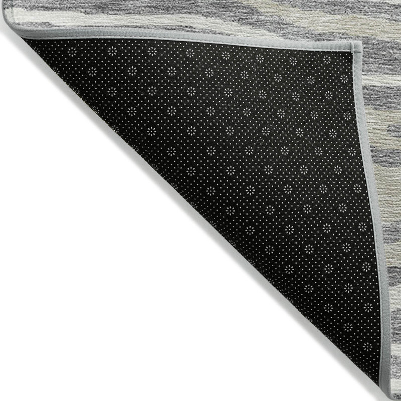 Tapis intérieur lavable en faux bois 5 pi x 8 pi gris