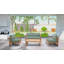 Ando 4 Piece Teak Sofa Seating Group with Sunbrella Cushions-366227575-533780451
