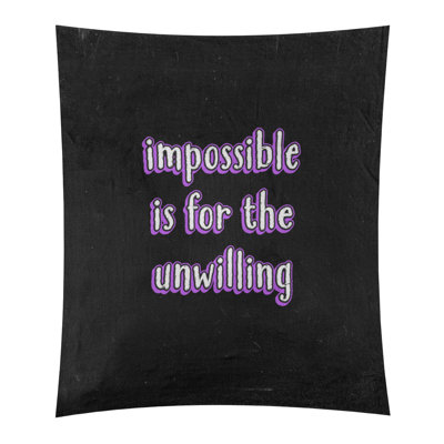 Tapisserie tableau noir quote not impossible quot