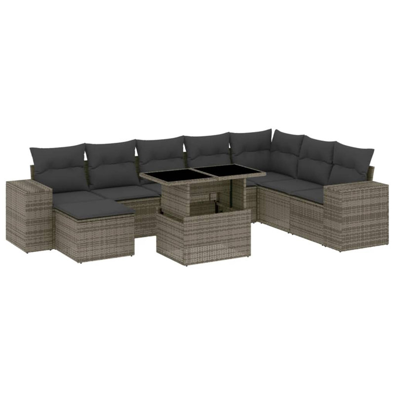 Ensemble de canapé de jardin Vidaxl gris
