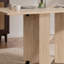 Table de salle à manger pliante, table de salle à manger polyvalente avec 2 roulettes et 2 supports de rangement, table de salle à manger pliante, couleur bois de poire