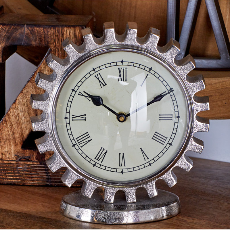 Horloge de plateau de table en aluminium