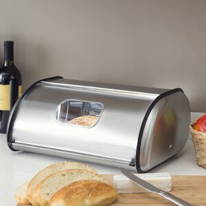 Pye Stainless Steel Roll Top Bread Box with Window