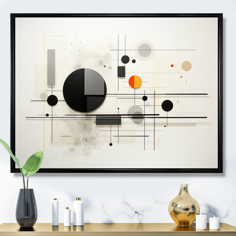 Exploration minimaliste minimaliste beige I, H 30 po x l 40 po x P 1,5 po, Cadre flottant noir