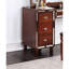 Meuble-lavabo de chambre à coucher traditionnel avec tabouret - teinte cerise, rangement abondant, siège, placage de peuplier, bois d'hévéa, plusieurs options de rangement,-1280607704