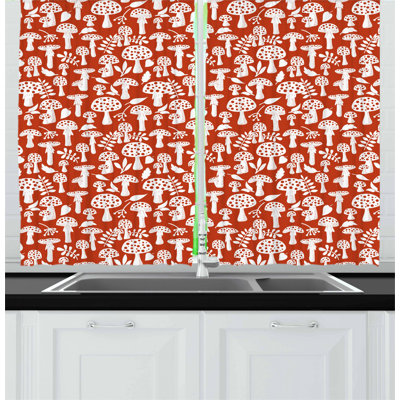 Floral Tailored Kitchen Curtain