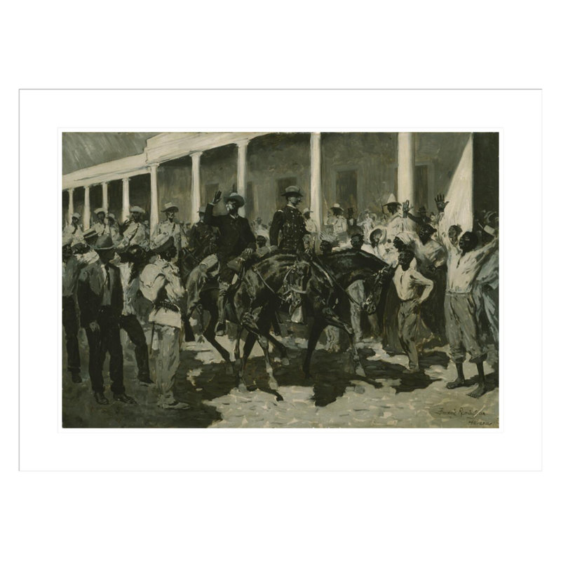 Le retour de Gomez à La Havane par Frederic Remington, impression giclée sur cadre, H 22,1 po x l 29,5 po