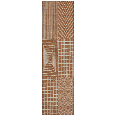 Owen Orange Washable Indoor-Outdoor Rug - 