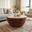 Table basse ronde, design moderne en forme de fleur pour le salon, le bureau et le café