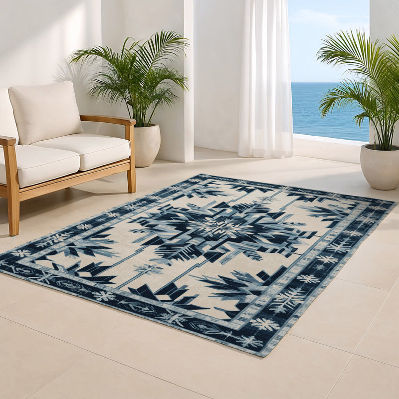 Tapis intérieur et extérieur ArtDeco, Rectangulaire 8 pi x 10 pi
