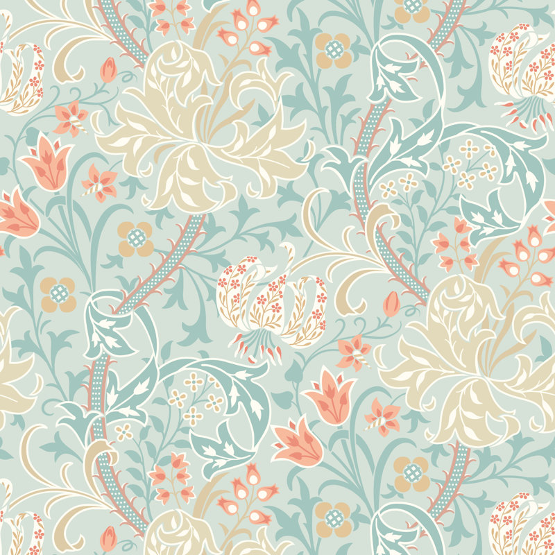 Padstow 10m x 50cm Wallpaper Roll, Duckegg Blue