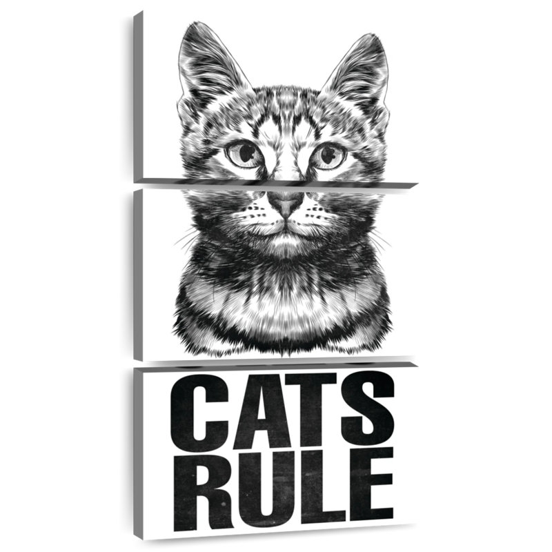 Cats Rule, 32" H x 15" W