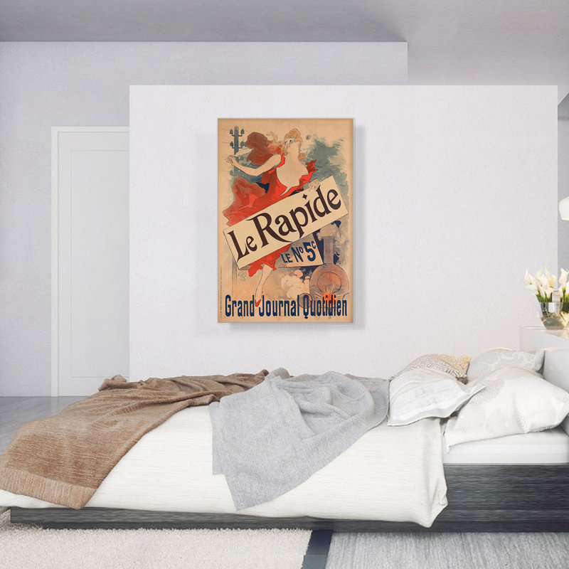 «Le Rapide 1892» par Jules Cheret, reproduction d'art sur toile tendue, H 40 po x l 26 po x P 0,75 po