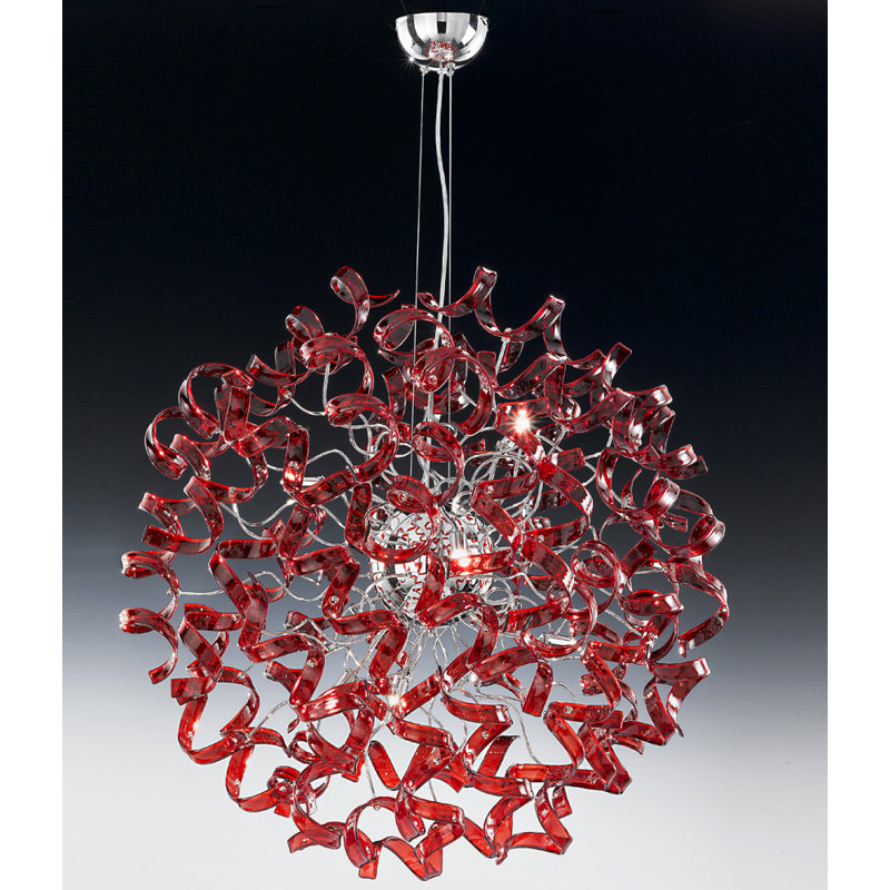 Astro 8-Light Novelty Pendant, White / opaline